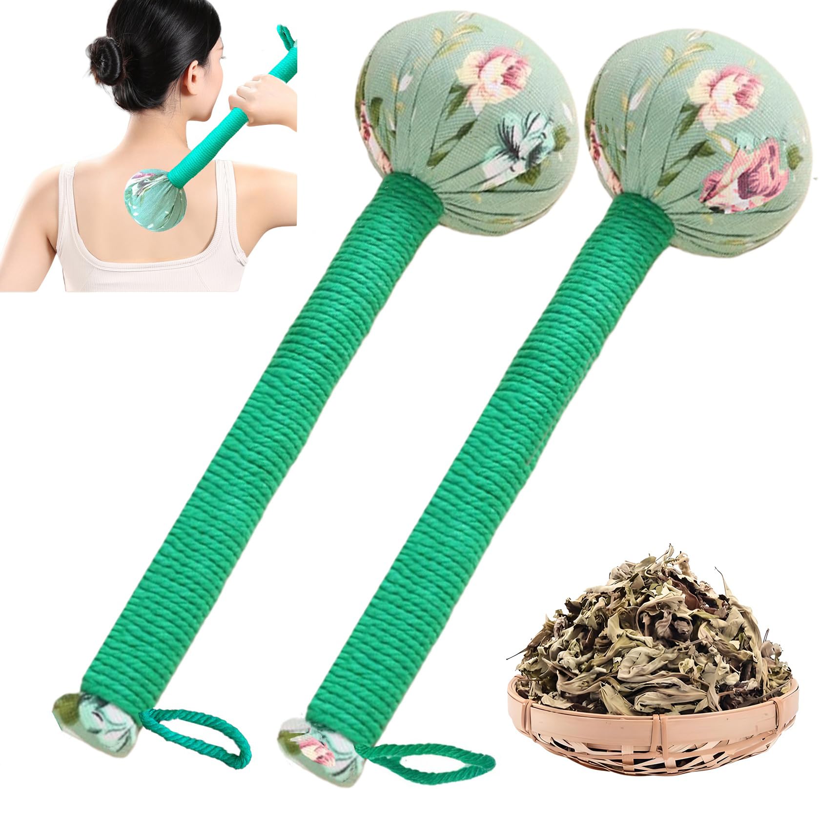 Traditional Moxa Stick Massager - Handheld Mugwort Massage Hammer for Pain Relief, Muscle Relaxation, Acupressure - Ergonomic Grip with US Design Patent