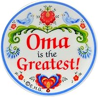 Vista 1 de Oma is The Greatest with Birds Design - Placa magnética