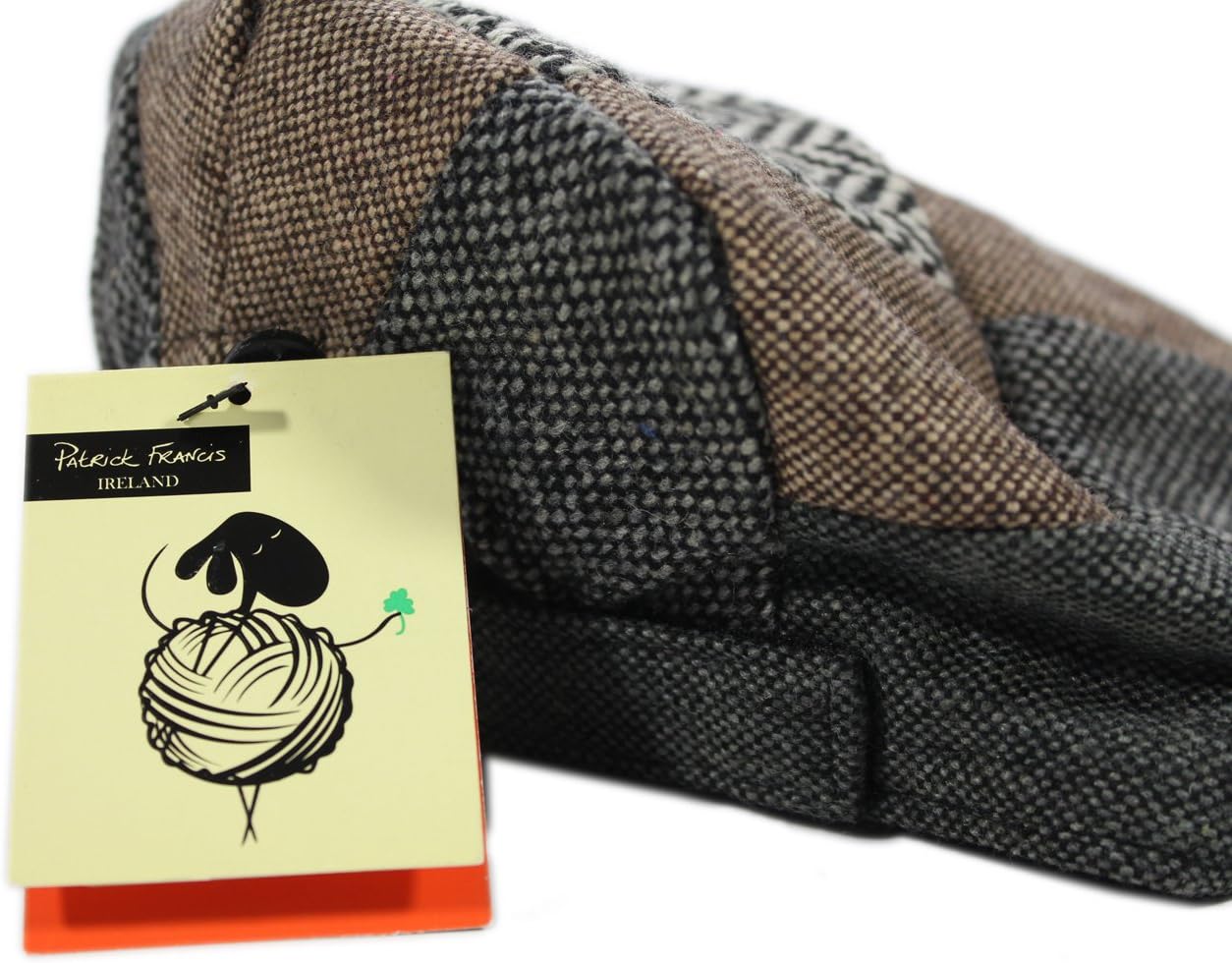 Patrick Francis Children’s Flat Cap Brown/Patchwork Tweed Celtic Emblem