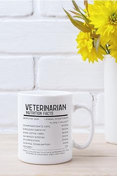 Veteriner Hekim, Veterinerlik, Veterinarian Nutrition Facts Bask l  E lenceli Hediyelik Kupa Bardak, QBM1831