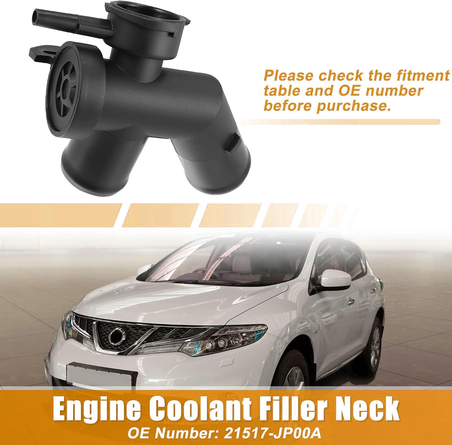 21517-JP00A Engine Upper Radiator Hose Coolant Reservoir Hose for Nissan Murano 2009-2014 Quest 2011-2017 Heater Hose Coolant Hose