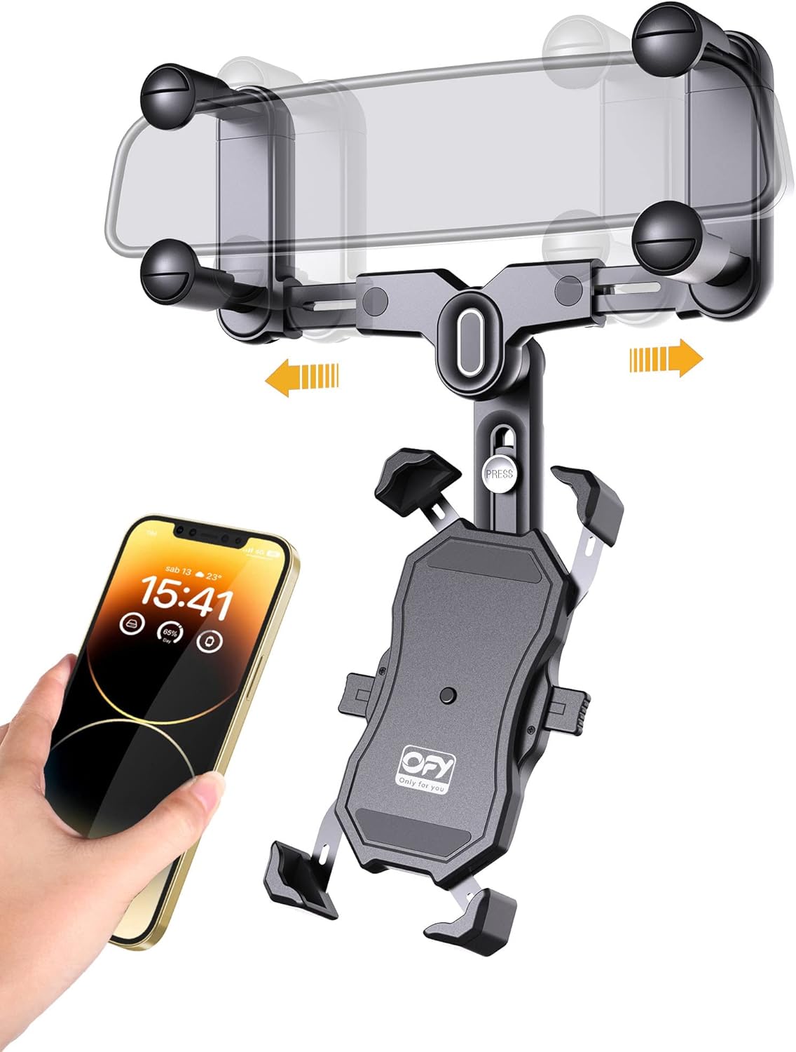 OFY Phone Mount for Car, [Big Rear Mirrors Friendly