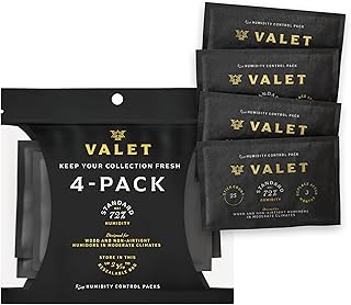 Valet 72% Two-Way Humidity Packs for Wood Container, 4-Pack, 60g Each, Prevents Leaks and