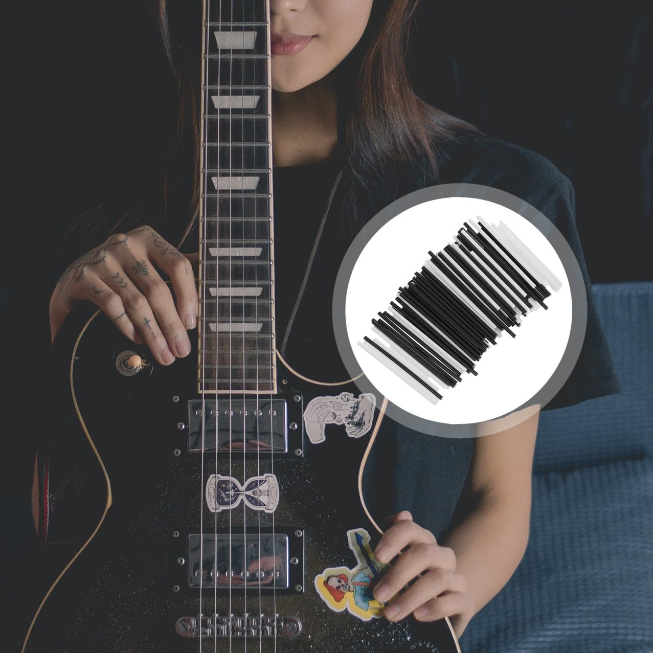 VICASKY 500stücke Gitarren Griffbrett Seitenmarkierungen Farbige Inlay Dots Für Gitarren Praktisches Zubehör Für Musiker Und Installieren