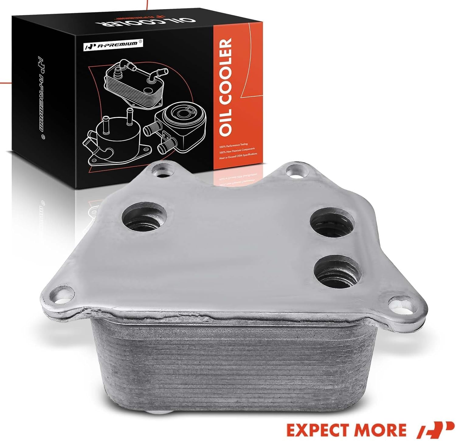A-Premium Engine Oil Cooler Compatible with Volkswagen Jetta Passat CC Tiguan Beetle GTI Eos Audi A3 A3 Quattro A4 A5 A6 TT Quattro Q5 Allroad