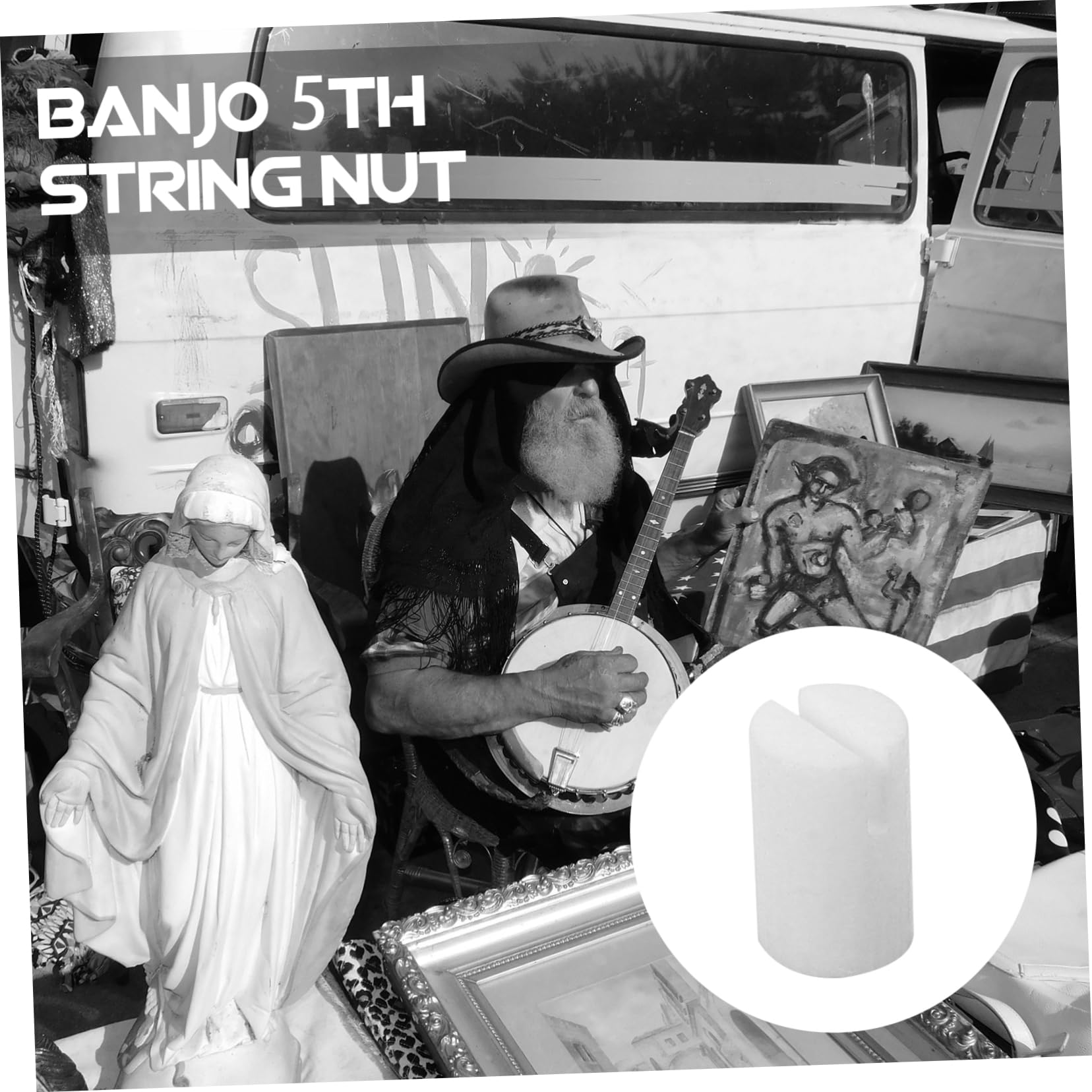 TOYANDONA 20pezzi Dadi Per Banjo Osso Di Bue Accessori Per Strumenti Musicali Con Eccellente Sustain e Qualità Del Suono Per Musicisti e Appassionati Di Banjo