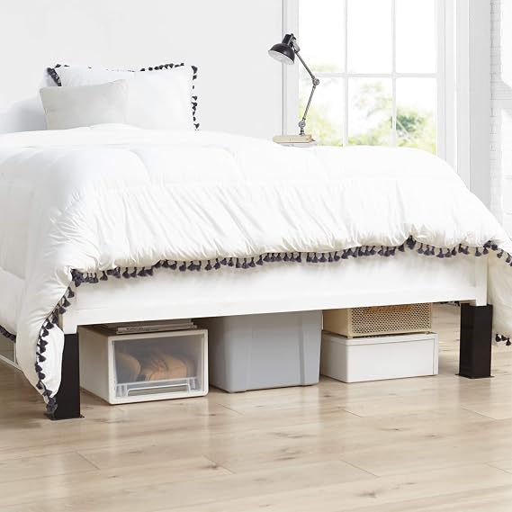 DormCo 8 Lift - Carbon Steel Bed Risers - Black