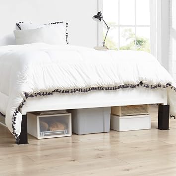 DormCo 8 Lift - Carbon Steel Bed Risers - Black