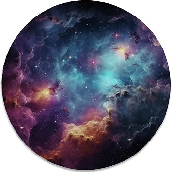 Galactic Nebula Starscape Mouse Pad - Explore The Universe from Your Desk, Stitched Edges Non-Slip Rubber Base Mouse Pads for Computers Laptop