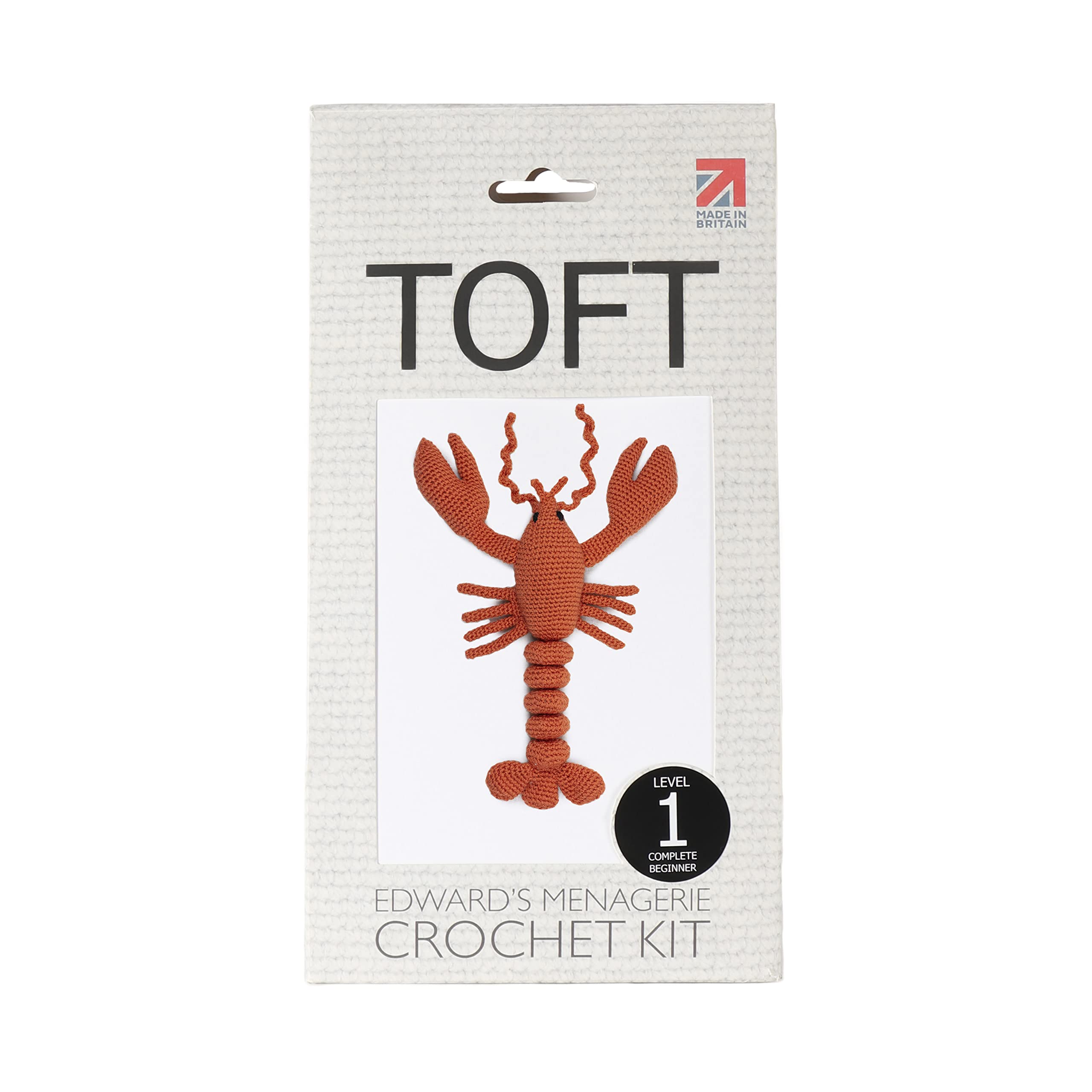 TOFT | Edwards Menagerie | Joanna The Lobster Crochet Kit | Luxury Pure Wool | Beginner Friendly