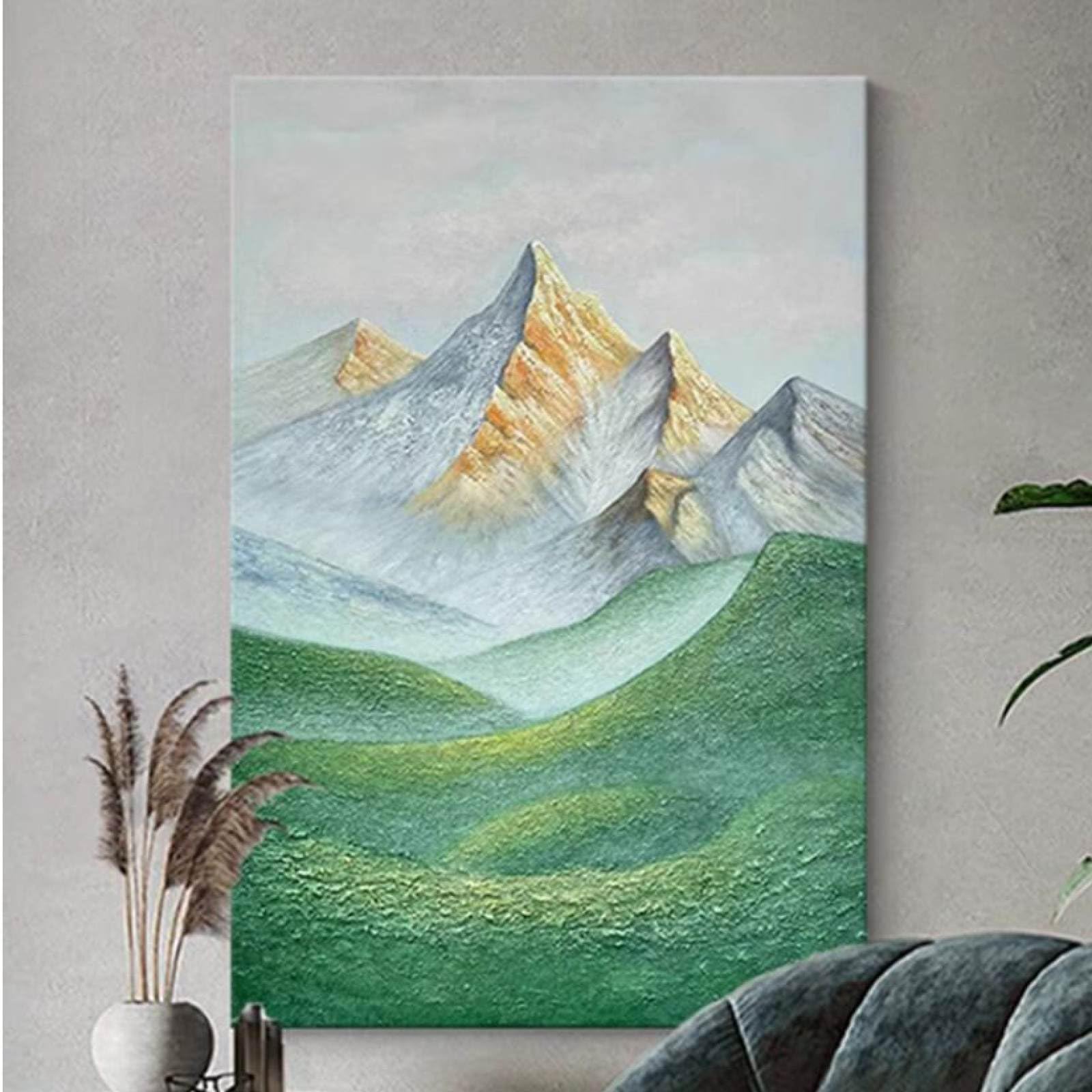 Peinture à l'huile peinte à la main pour habiller un grand mur vide de salon