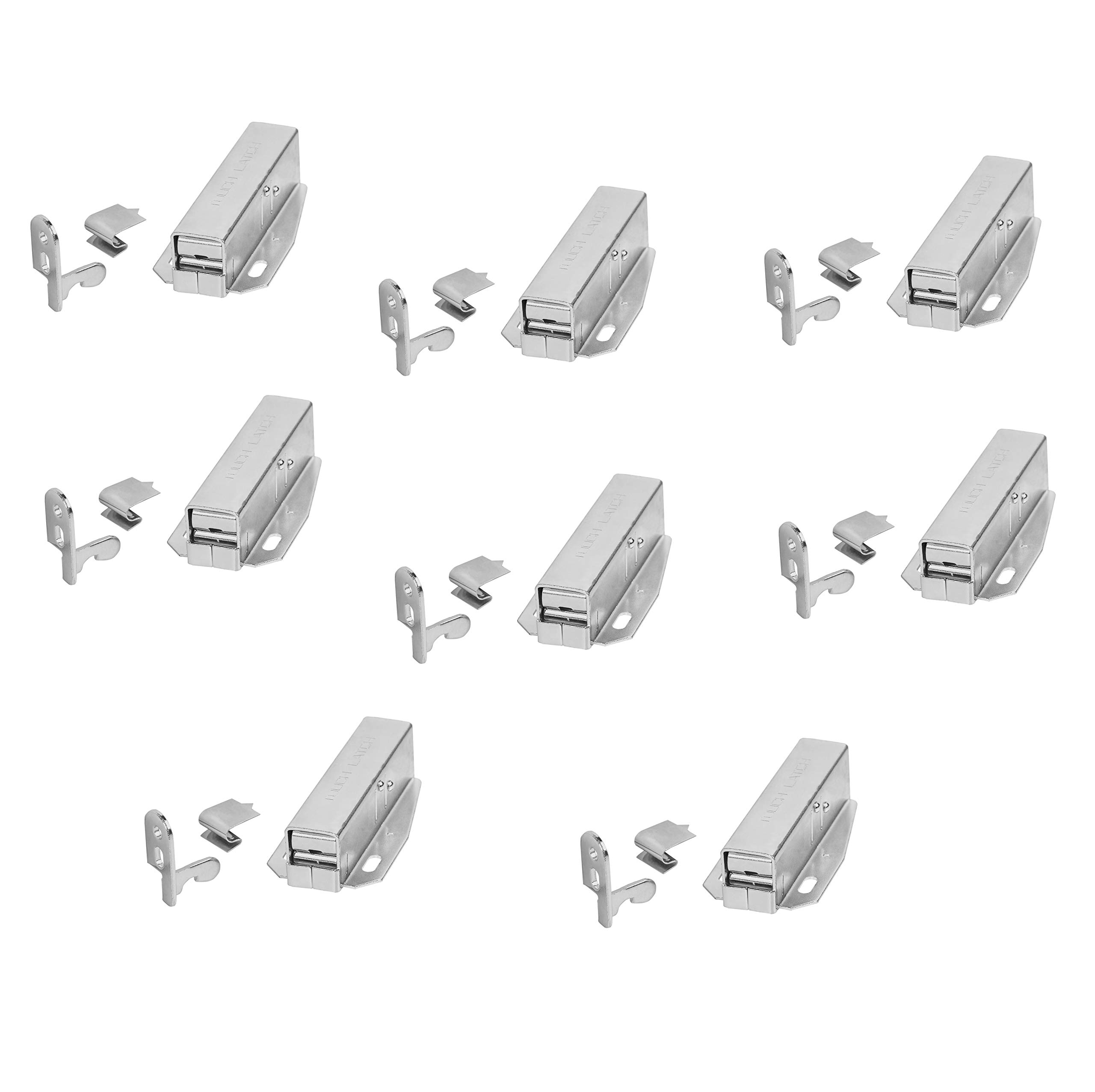 Gedotec Pestillo de muelle AUTOMATIK Push-to-Open pestillo de puerta Toutch-Latch | Pestillo de mueble para atornillar | Metal galvanizado brillante