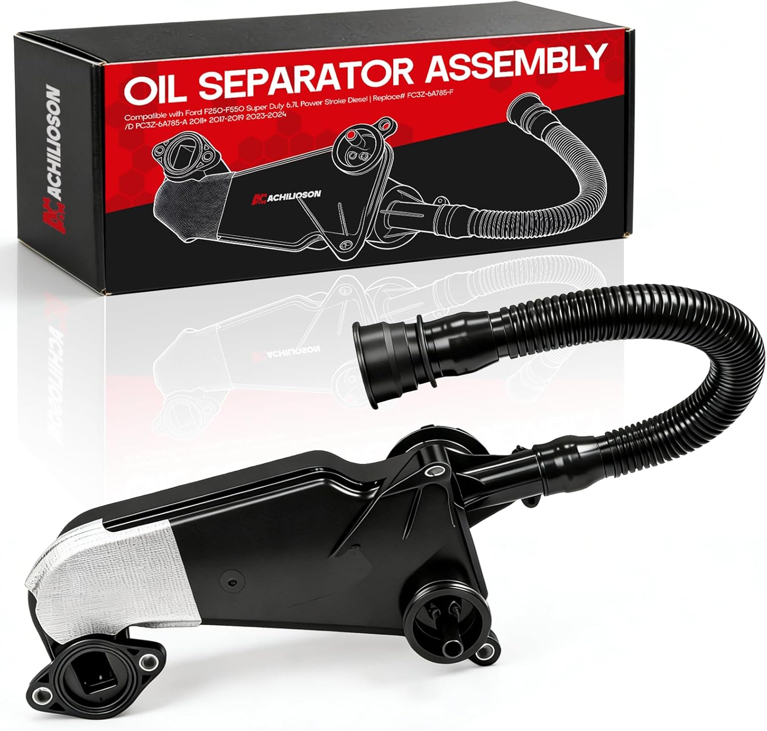Oil Separator Assembly Compatible with Ford F250-F550 Super Duty 6.7L Power Stroke Diesel | Replace# FC3Z-6A785-F/D PC3Z-6A785-A 2011+ 2017-2019 2023-2024