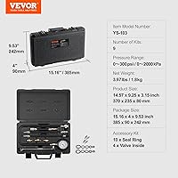 Vista 7 de Kit de adaptador de probador de compresión VEVOR, 9 piezas de prueba de compresión de fuga de cilindro de motor automotriz, medidor de presión