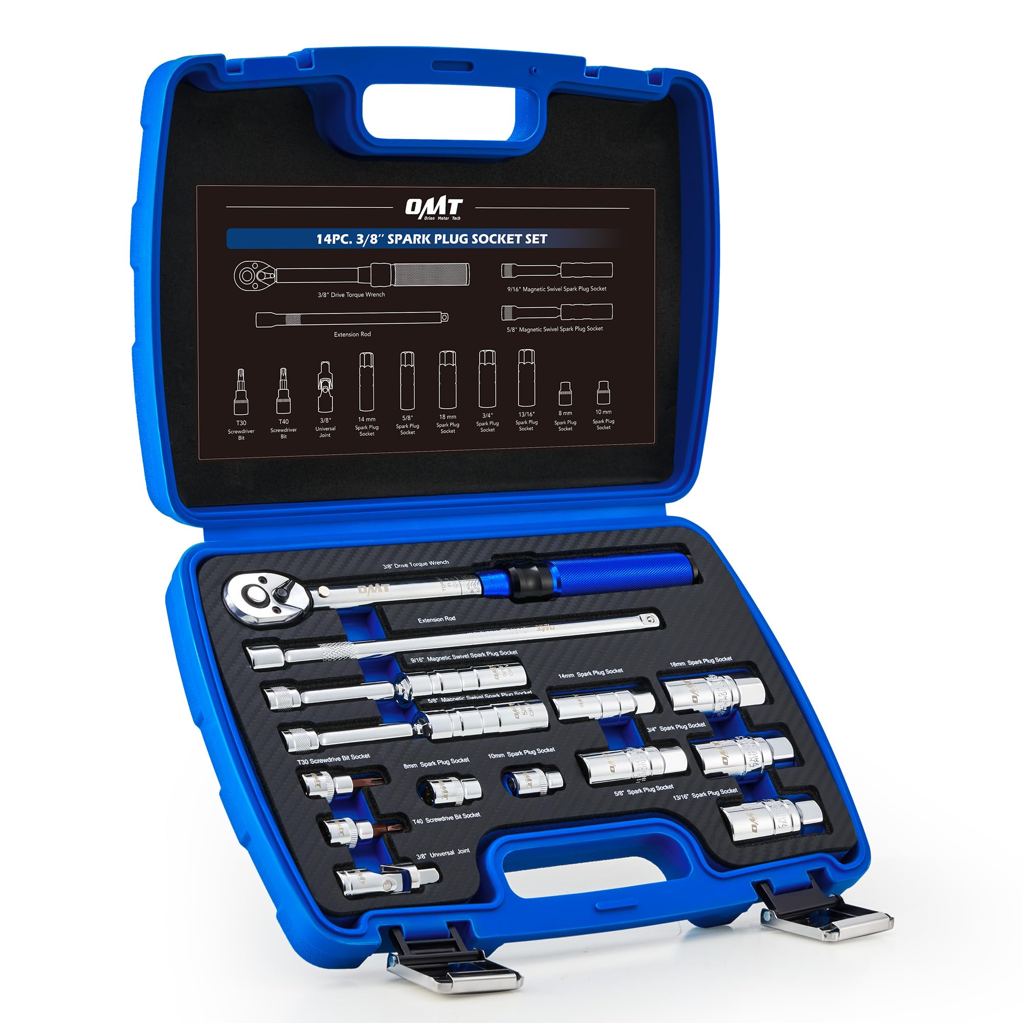 Orion Motor Tech 14pc Spark Plug Socket Set