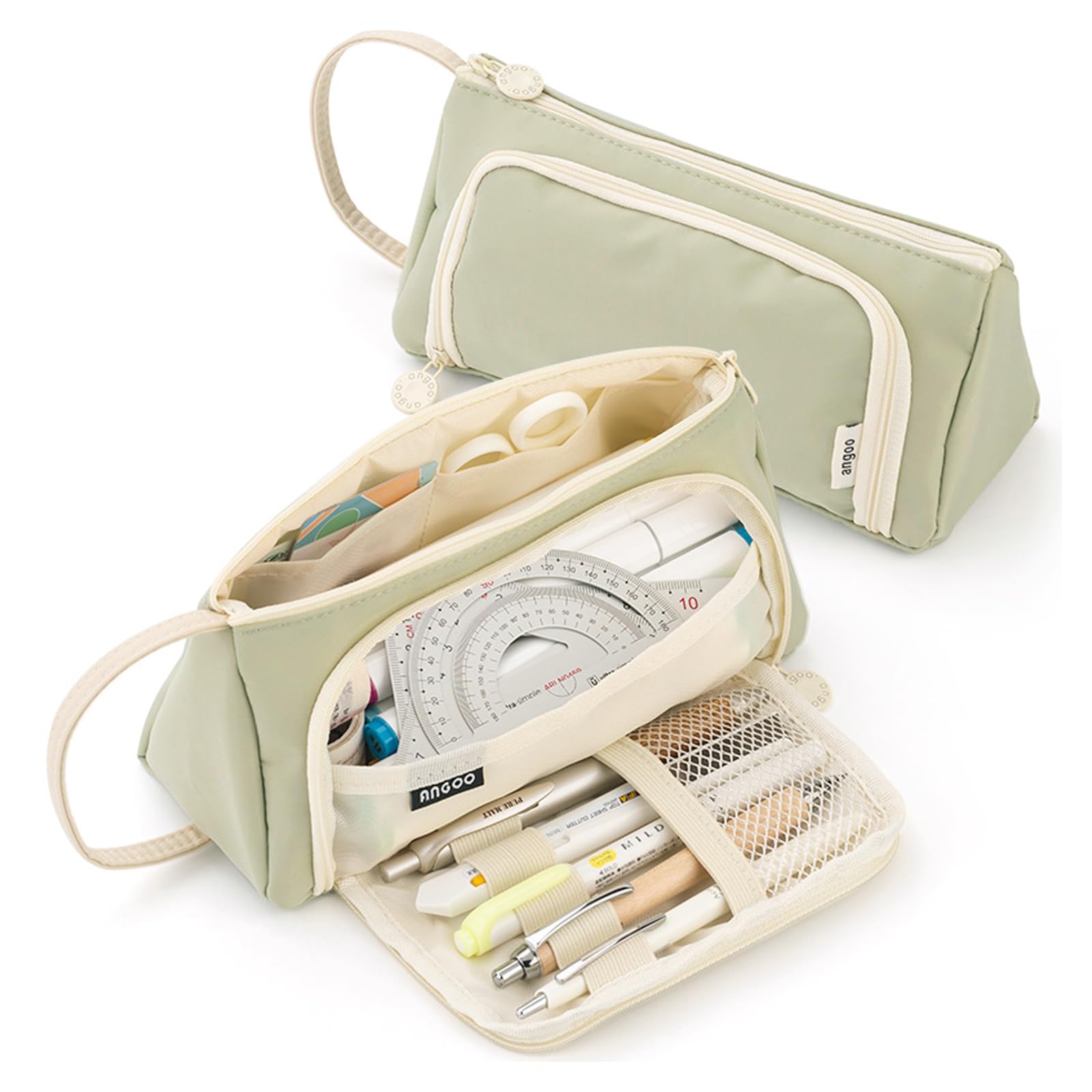 Estuche Escolar Grande para Lapices,Estuches para Adolescentes y niñas, Estuche de 3 Compartimentos, Gran Capacidad,Grande Estuche de Papelería,Estuche para lápices de Gran Capacidad