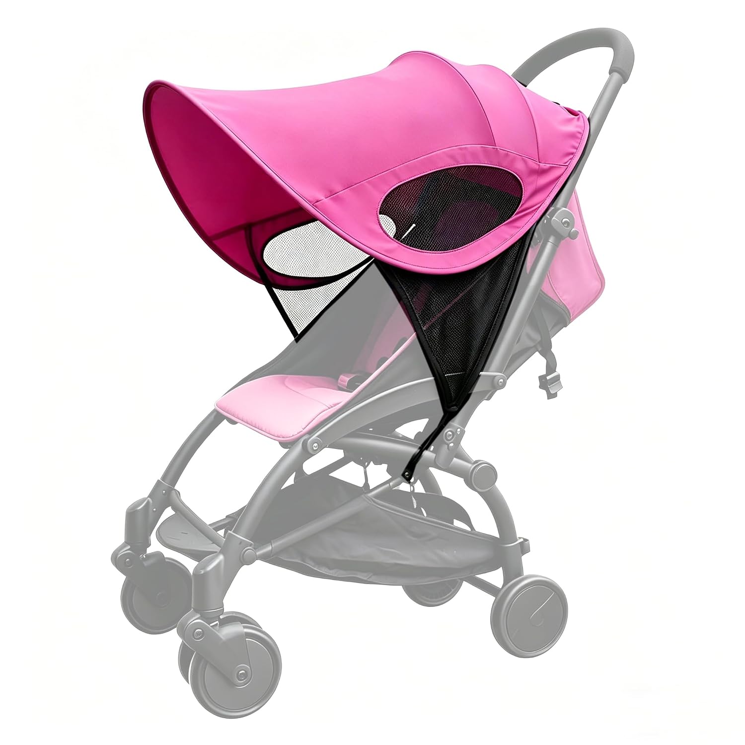 Universal Sun Shade for Baby Stroller UV Protection Rainproof Sun Cover Stroller Pram Pushchair Buggy Blackout Parasol Sunshade Blind Canopy Cover Pushchair Anti-UV Awning for Travel Park Walking