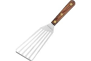 LamsonSharp 3' x 6" Chef's Slotted Turner with Walnut Handle