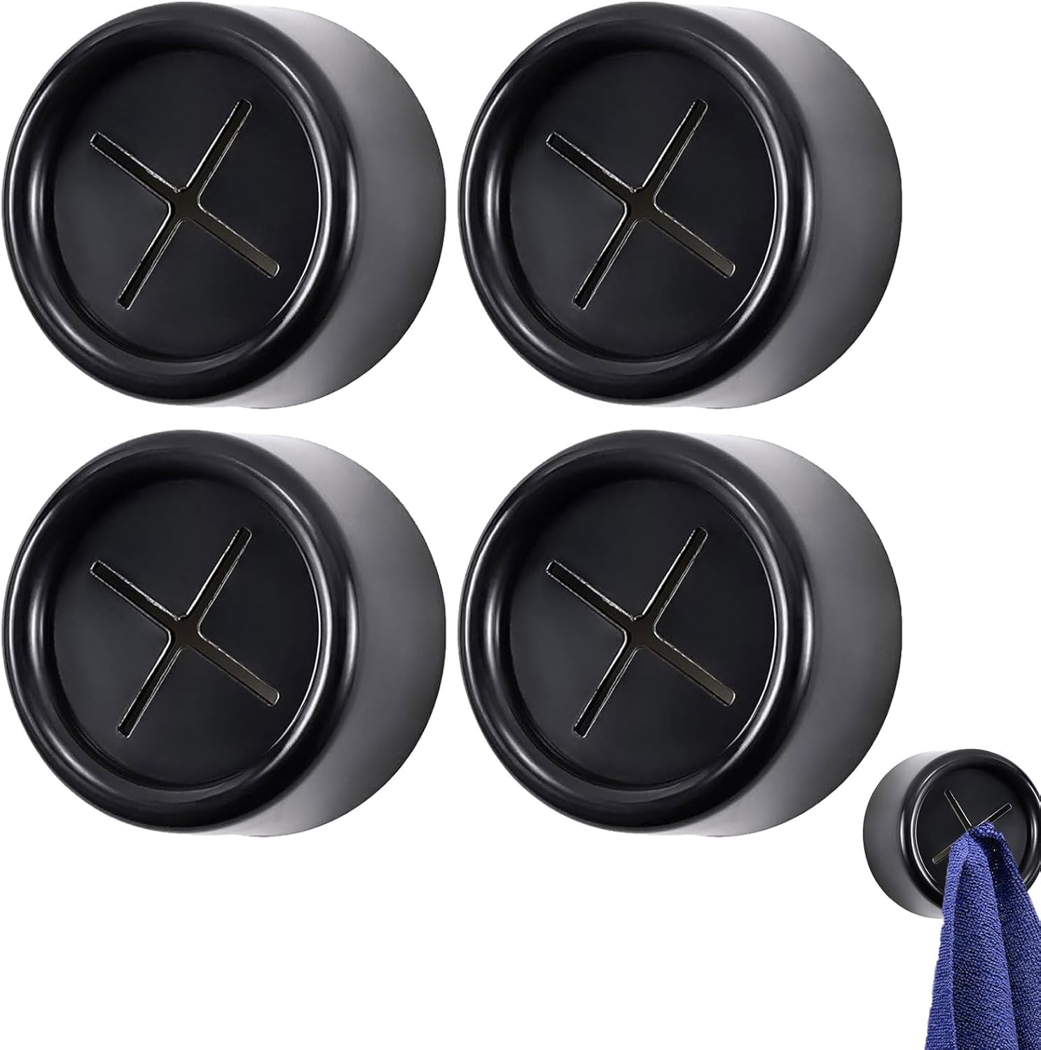 4 Pcs Dish Towel Holder,Kitchen Towel Hook,Kitchen Towel Holder for Cabinet,Wash Cloth,Stick On for Bathroom, Wall,Cabinet,Garage,and Home No Drilling Required