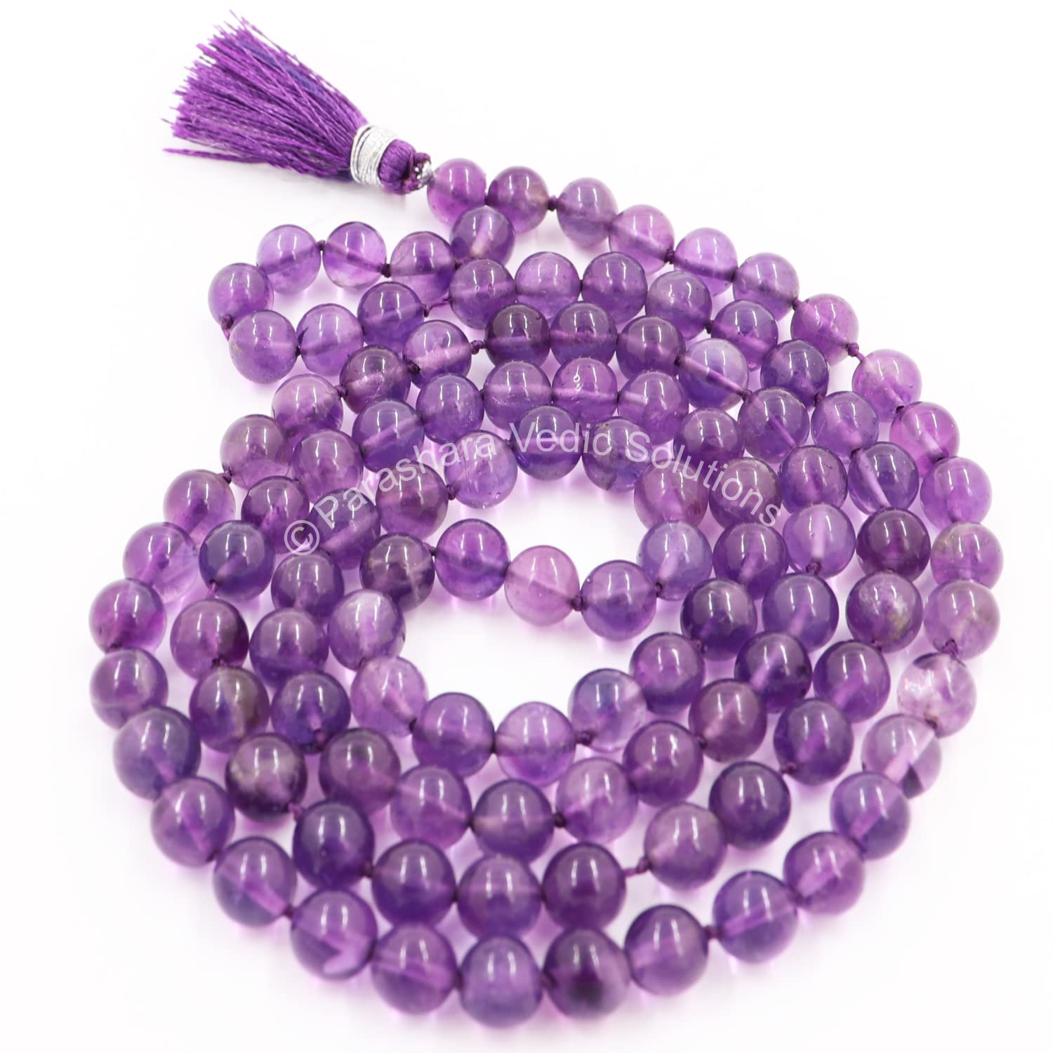 ARKAM Amethyst Mala Certified/Ametyst Mala/Amethyst Stone Mala Original/Natural Amethyst Mala/Amethyst Rosary (Size: 8mm, Length: 34 inches, Beads: 108+1) (B09V7Y4GD6) Amazon Price History, Amazon Price Tracker