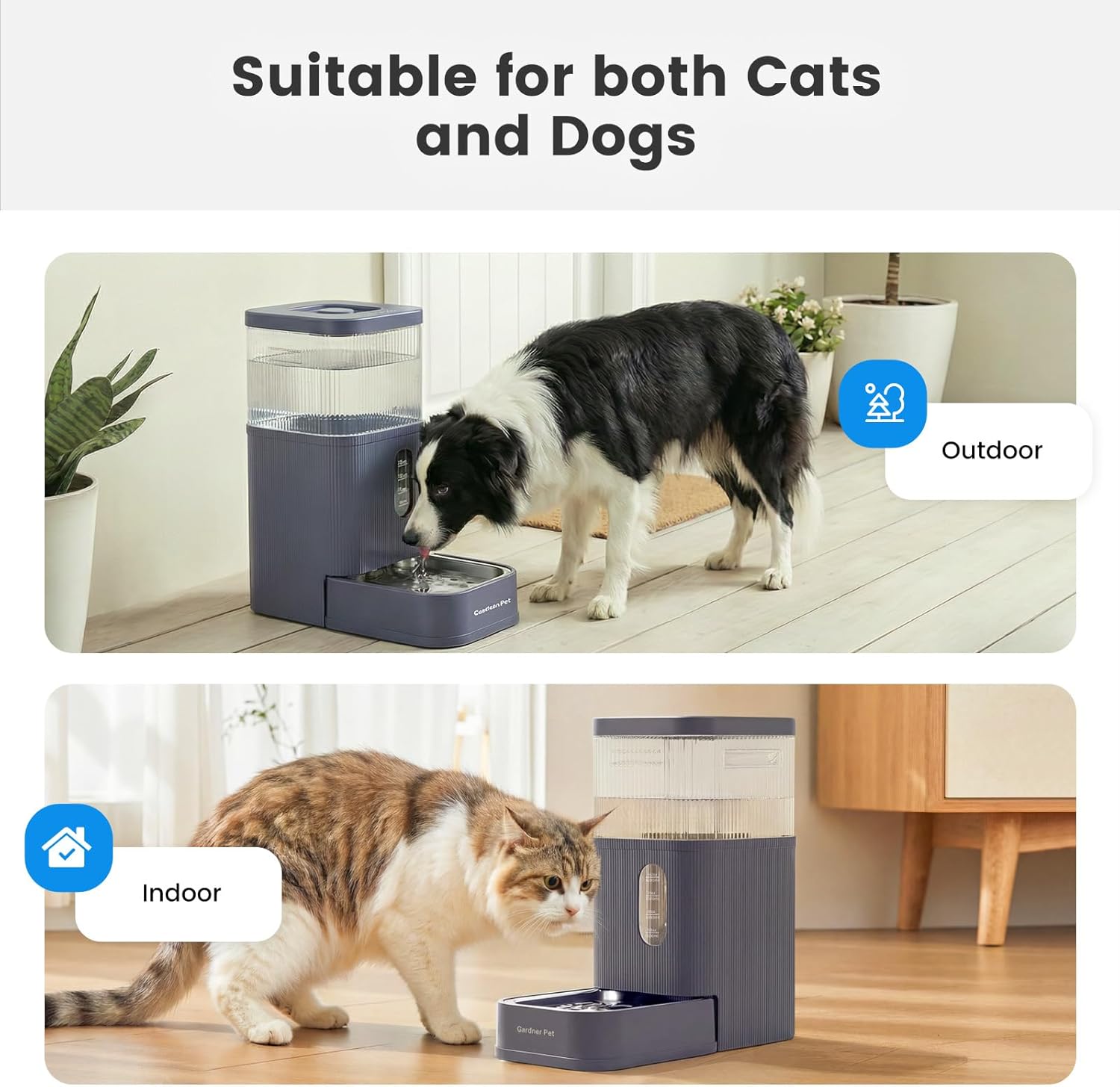 Automatic Dog Water Bowl Dispenser Gravity Water Fer with