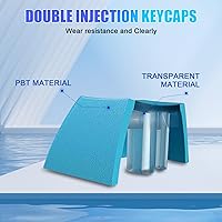 Vista 6 de BOYI Teclado mecánico con cable 60% para juegos, mini interruptor RGB Cherry MX PBT Teclas NKRO programable tipo C teclado para juegos y trabajo