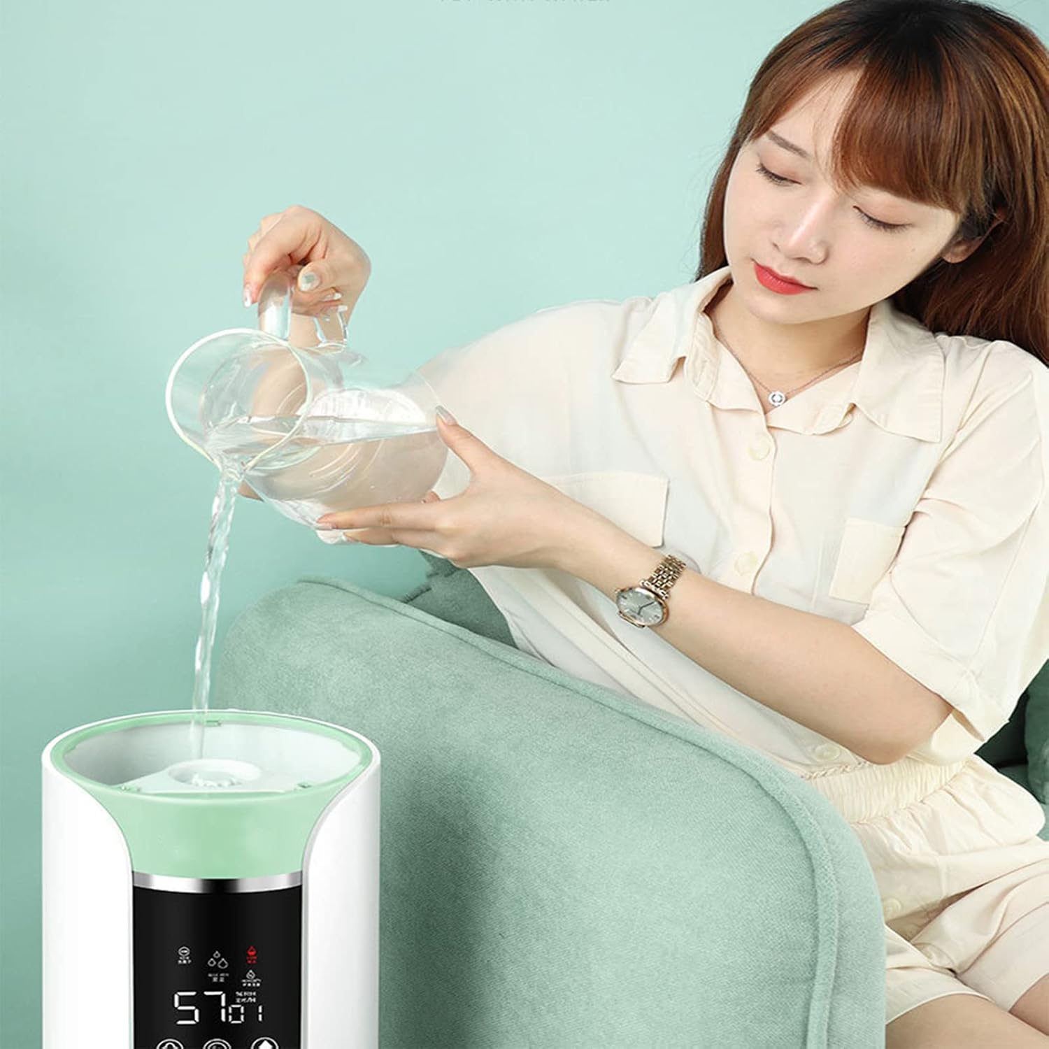 9L Top-Fill Humidifiers for Bedroom Large Home| Quiet Cool Humidifier for Baby Nursery Plants Advanced Humidity Sensor 27W Save Energy Auto Shut-Off Up to 300㎡