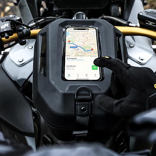 Miniatura 8 de Rhinowalk Bolsa de tanque de motocicleta impermeable con carcasa rígida para motocicleta con bolsillo para teléfono con pantalla táctil, cubierta