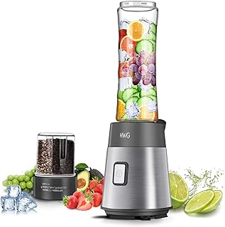 ジューサー 2021最新改良版 スムージー ミキサー ミルユニット付き 650ml大容量 安全保護装置 350Wハイパワー 野菜/果物/離乳食用/ミル用 氷も砕ける ブレンダー ミキサー コーヒーミル 一台多役 ボトルのまま持ち運び メニューが...
