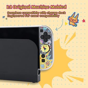 GeekShare Protective Shell Compatible with Switch 2, Kawaii Cartoon Dockable Case Compatible with Switch 2, Anti-Scratch and Shock-Absorption Design Cover Skin - LAFI Legion
