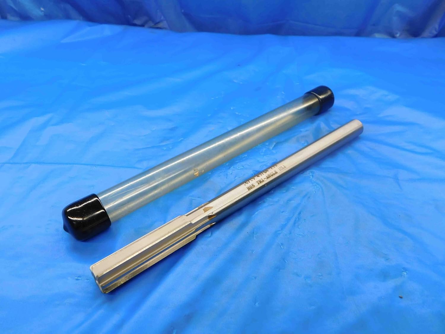 TRI-Angle 43/64 O.D. HSS Chucking Reamer 8 Flute .6718 .6719 ONSIZE USA Made - CB0242CG2