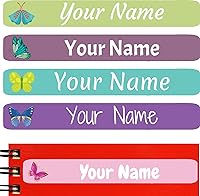 Vista 9 de 100 etiquetas de nombre personalizadas para niños, suministros escolares, calcomanías de nombre personalizadas para niños, impermeables