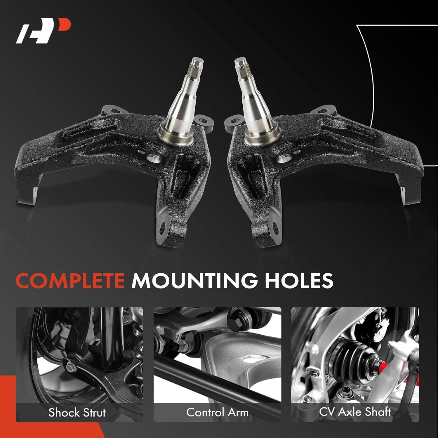 A-Premium Set of 2 Front Suspension Steering Knuckle Level Kit, 3.5 inches Lift Spindles, Compatible with Ford F-150 F150 1997-2003, RWD, Driver and Passenger Side