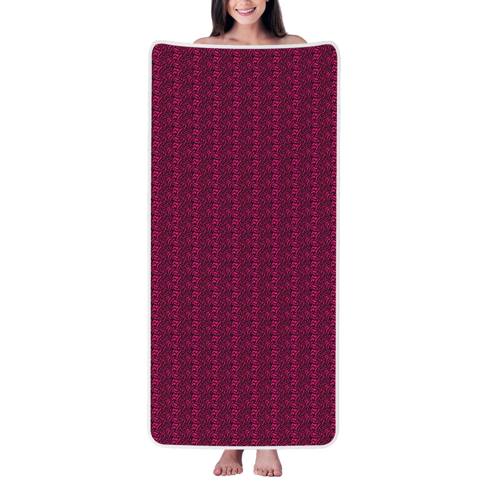 Serviette de bain velours corail imprimé animal pour spa