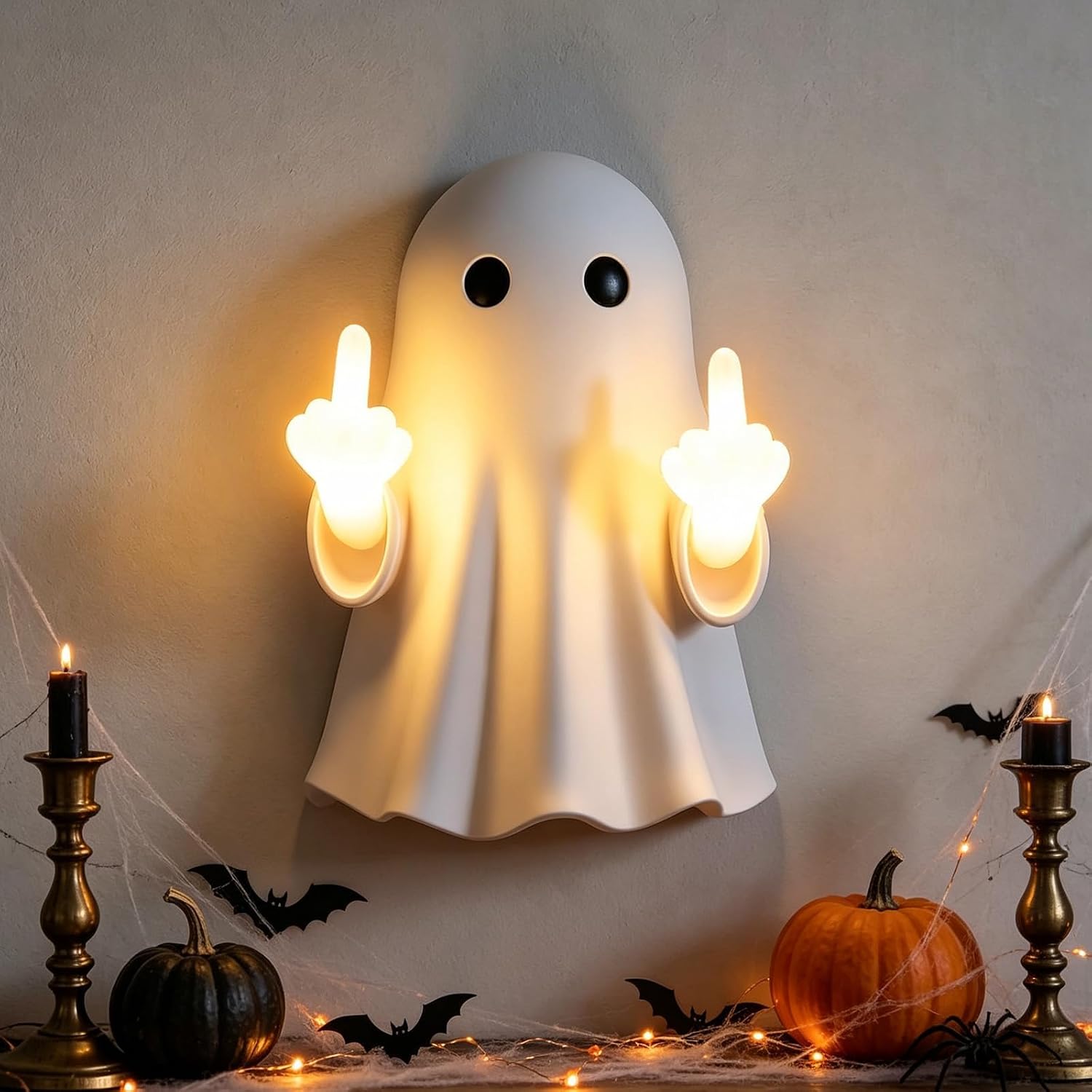 Middle Finger Ghost Light, Halloween Lamp Middle Finger,1pc