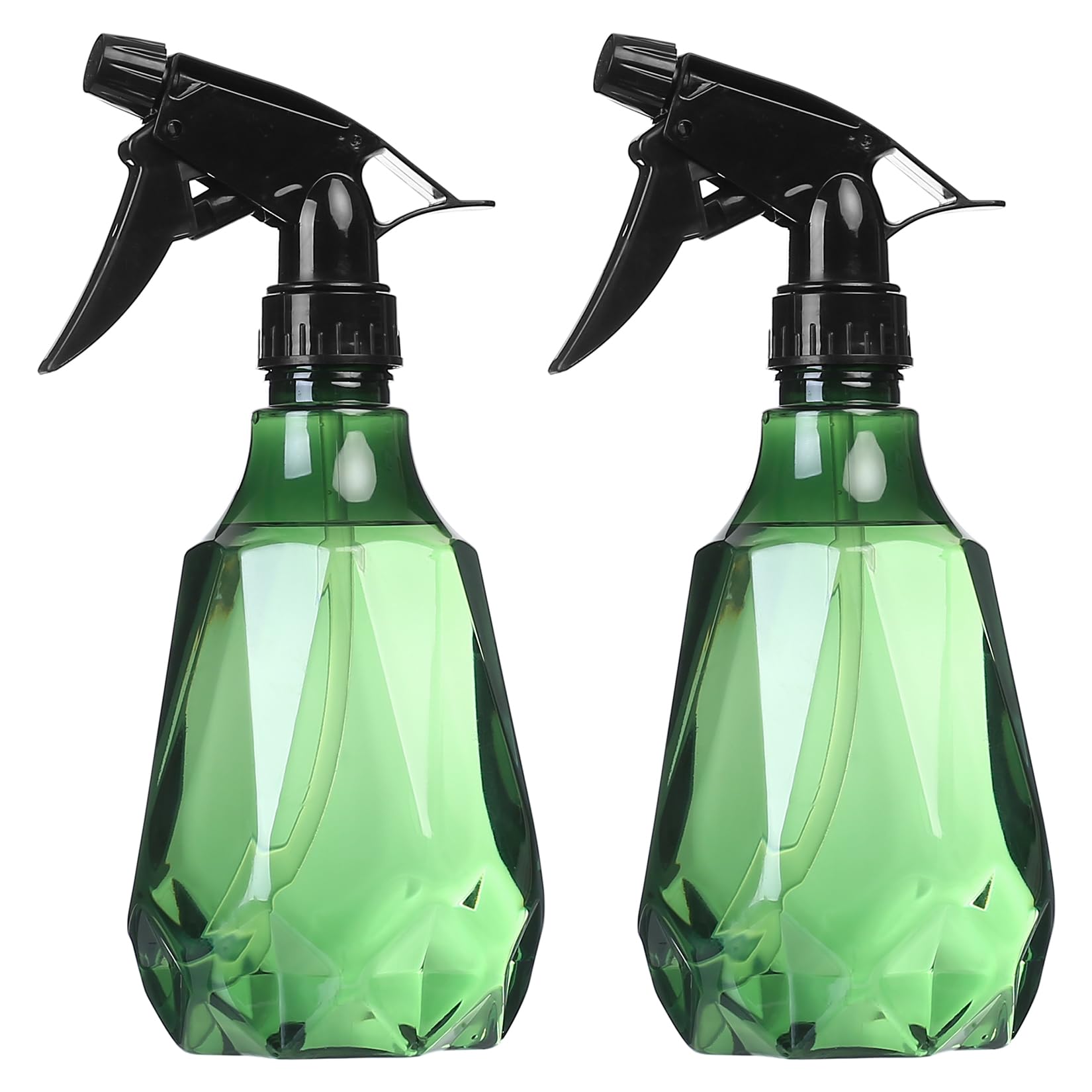 2 Pcs 500 ML Water Spray Bottles for Plants, Mist Spray Bottles, Garden Sprayer Bottle, Reusable Plastic Trigger Atomiser Hair Bottle for Cleaning Garden Plants Hairdressing