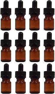 Perfume Studio Child Resistant Amber Glass Droppers; 15-Pack Essential Oil Glass Dropper Bottles