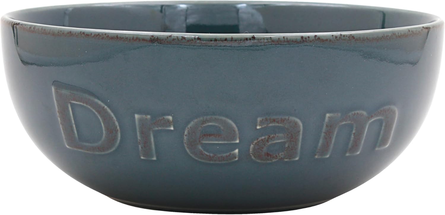 The Leonardo Collection Just Saying Mugs & Gifts Dream Bowl | BPA Free Healthy Material Kitchen Bowl for Eating with Printed Dinner Style | Lightweight Bowl for Kids and Adults