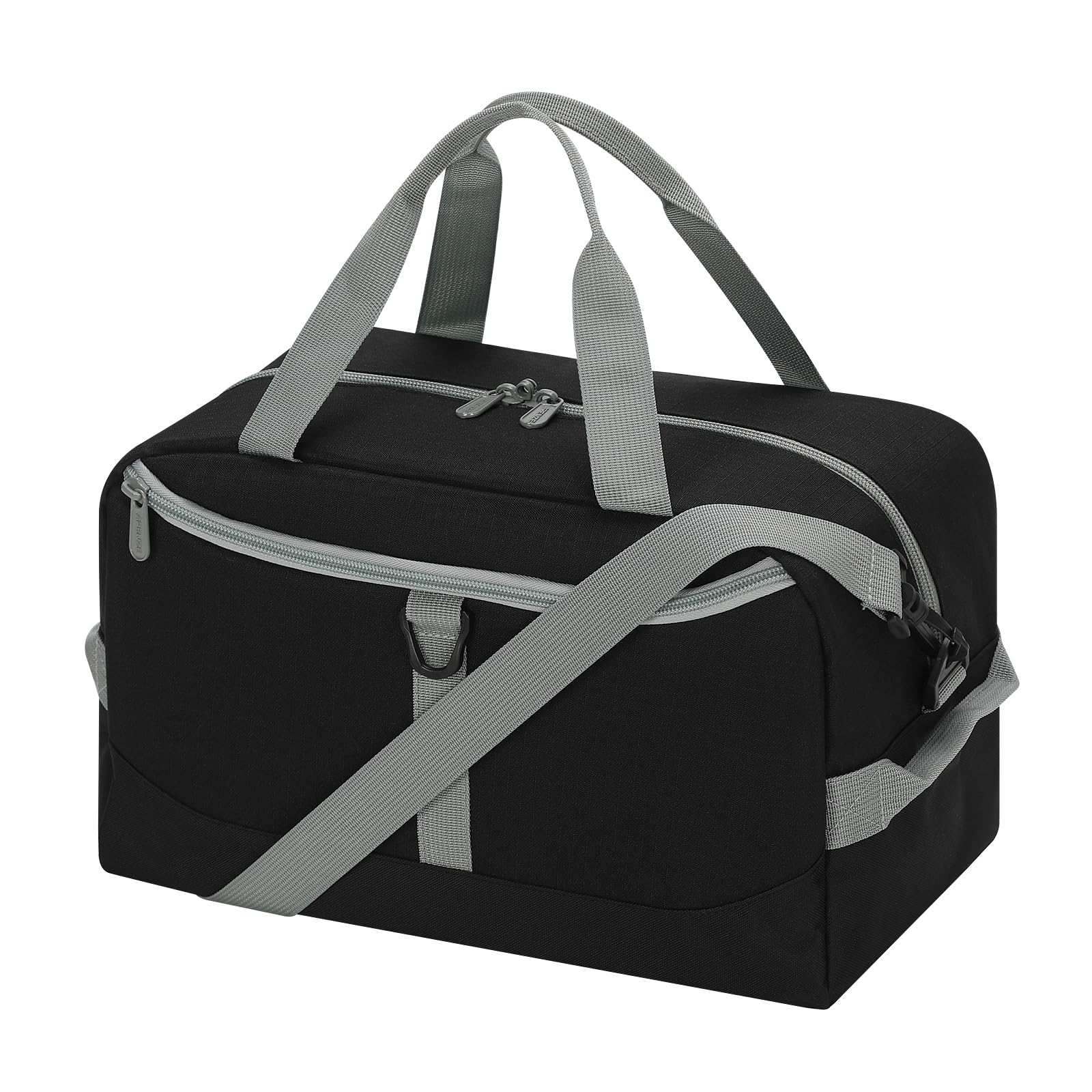 Small Gym Bag for Women Men 14 inch Lightweight Carry On Mini Duffle Bag for Travel Sport-Black Green