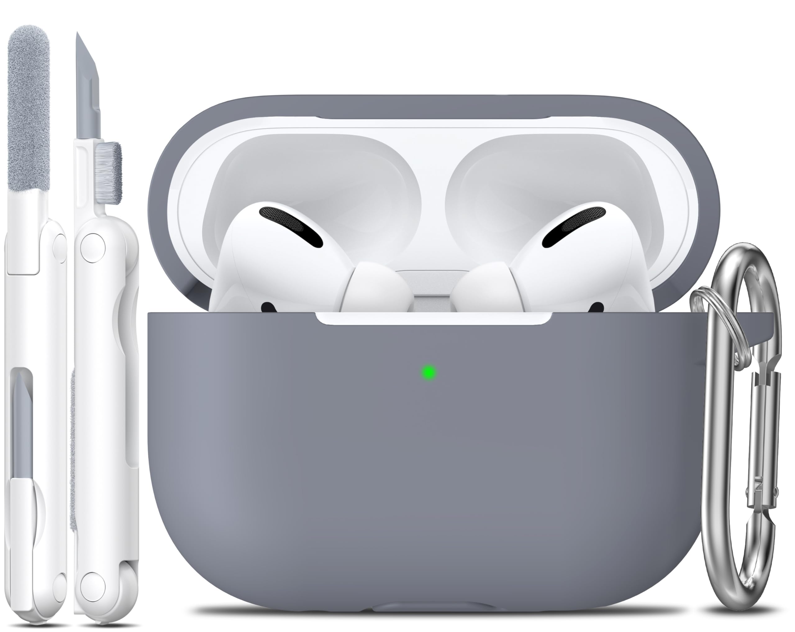 R-funfor AirPods Pro 2nd/1st Generation Case with Cleaner Kit,Soft Silicone  Protective Case Cover for Apple AirPod Pro 2/1 for Women Men,AirPods Pro