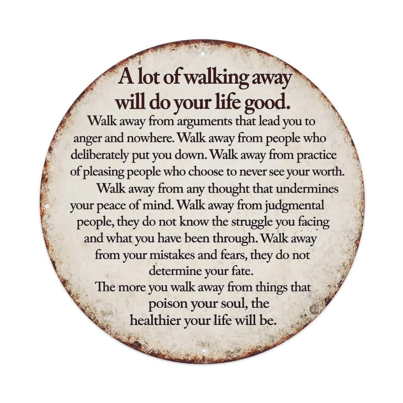 Inspirational Quote On Rustic Metal Sign Tin Sign Metal Poster Vintage Metal Signs for Home Man Cave Bar Cafe Kitchen laundry room Wall Decorations 8x8 inches