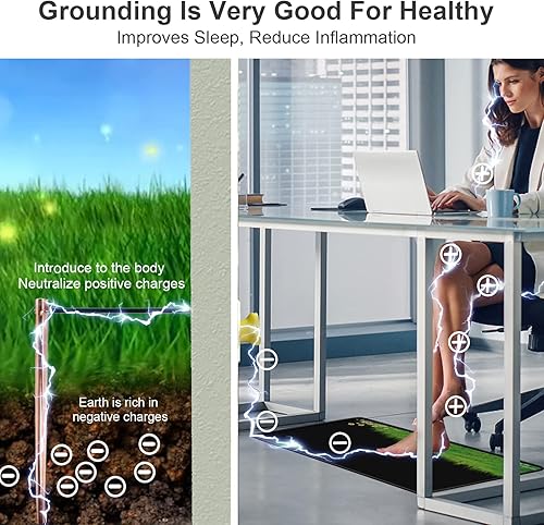 Miniatura 2 de Alfombrilla universal de energía de tierra para salud, elimina la estática, mejora el sueño, reduce el dolor de inflamación y la ansiedad, para uso