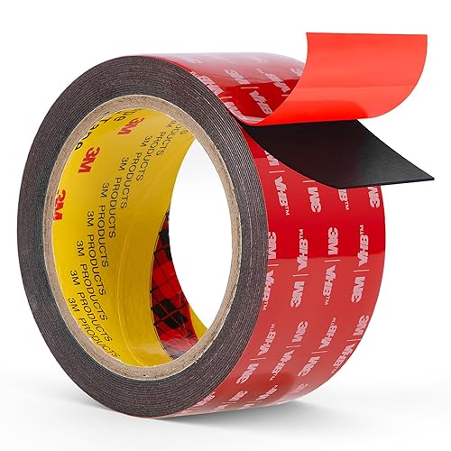 Surekeep Cinta de doble cara resistente, 2 pulgadas x 16.5 pies, cinta de montaje VHB 5925 fuerte adhesivo impermeable para automóviles, tiras de