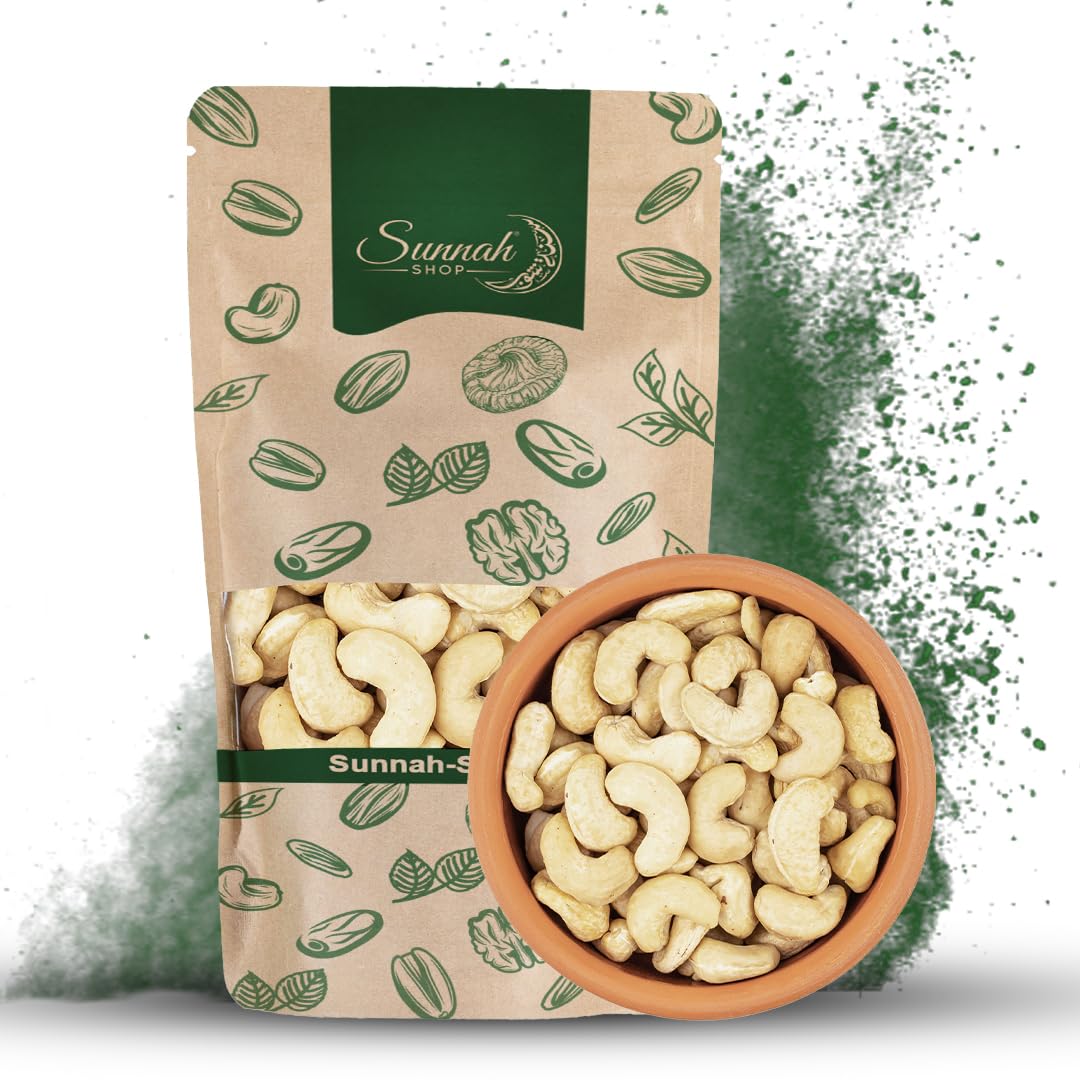 Sunnah Shop® Anacardos crujientes naturales de 5 kg | sin sal y sin tratar | 100% natural de alimentos crudos anacardos | nueces de anacardo - ricas en proteínas | Ideal como aperitivos saludables