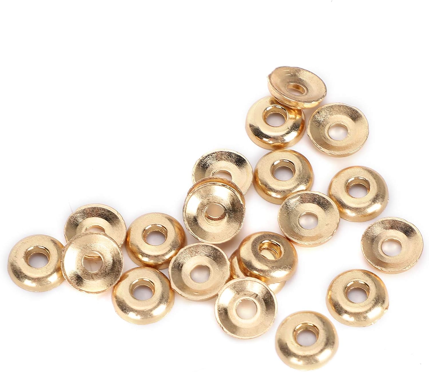 Screw Eye Pin Pearl Cup Pendant Connector 200Pcs Pale Golden Gold Plated DIY Jewelry Making Accessories for Pearl Pendant Base and Clothing Decorations Iron Material 9mm Size
