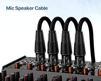XLR Cables 2 Ft 4 Packs - Male to Female Microphone Cable Mic Cable