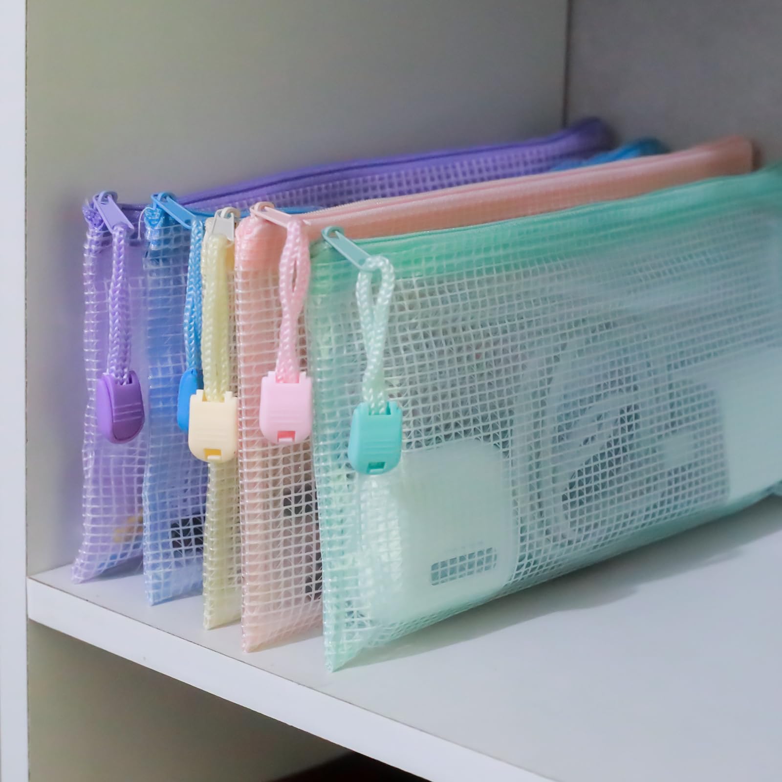5 Carteras De Plástico A5 Para Carpetas De Archivos Con Cremallera