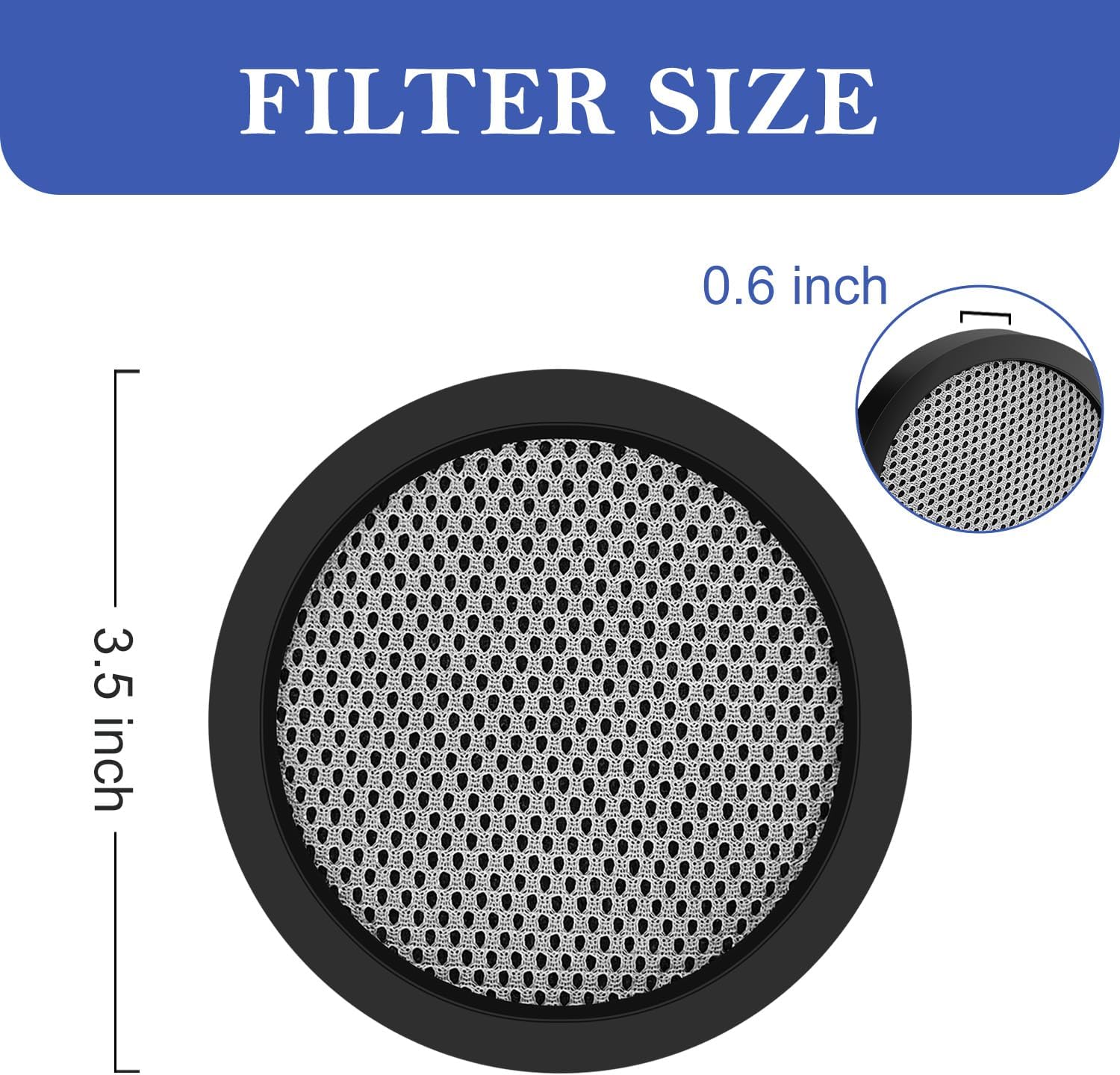 Vacuum Cleaner filter Replacement Compatible with Cuzmok TV106S Cordless Stick Vacuum Cleaner-4Pack