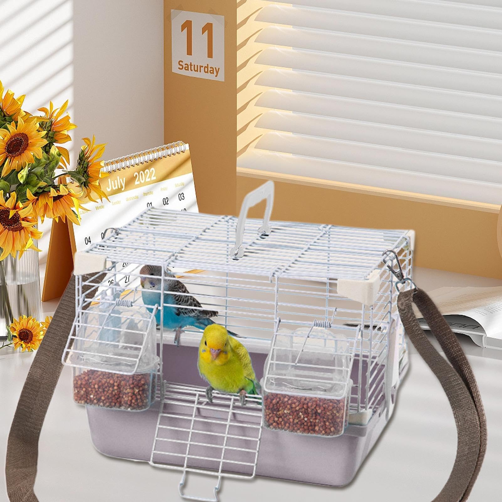 Cage de Transport pour Oiseaux, Cage de Transport Léger pour Petits Oiseaux, Matériel Renforcé pour Petits Animaux - Garde d'animaux, Transport en Exposition Et Visites Vétérinaires Aviaires