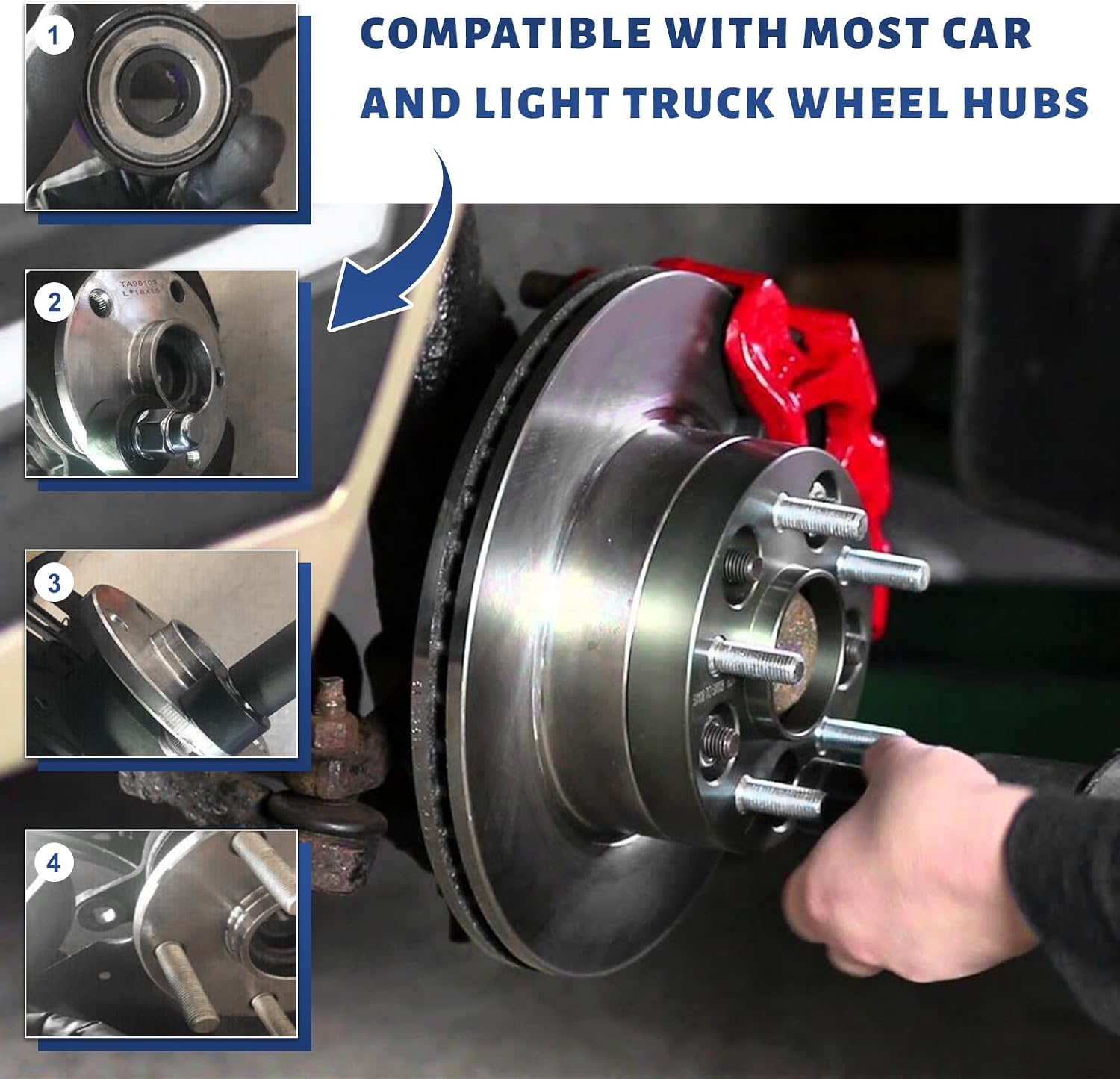 22800 Wheel Stud Installer, High Strength Auto Wheel Studs Installation Tool Replacement, Tire Stud Installer Tool Compatible with Most Cars SUVs Light-Duty Trucks